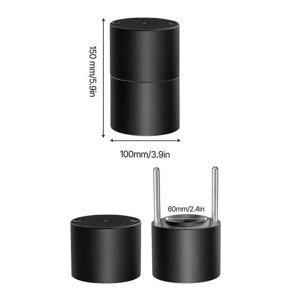 Isbollpresskit, 6 cm, Svart, Aluminium