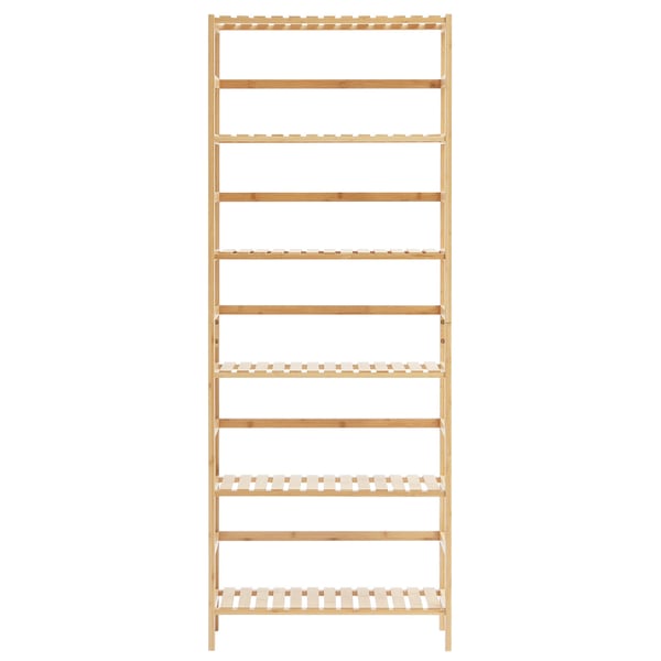 Bogreol, 6-lags bambusreol, 60x26x161 cm, Natur, Bambus