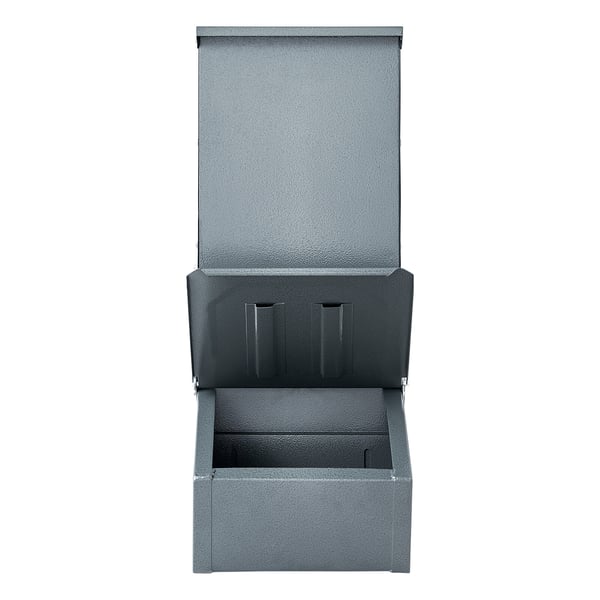 Svinefoderautomat, 49,5x30x75 cm, Stål, Udendørs foderautomat til husdyr