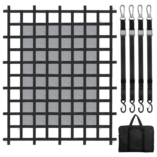 Lastnet, 183x145 cm, Sort, Kraftig lastnet til lastbil