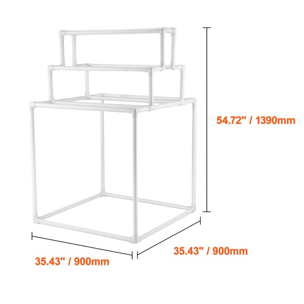 Pyyheteline, 90x90x139 cm, Valkoinen, PVC