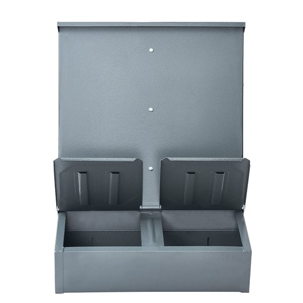 Svinefoderautomat, 60x50x84 cm, Stål, Udendørs foderautomat til husdyr