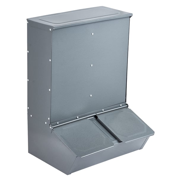 Svinefoderautomat, 60x50x84 cm, Stål, Udendørs foderautomat til husdyr