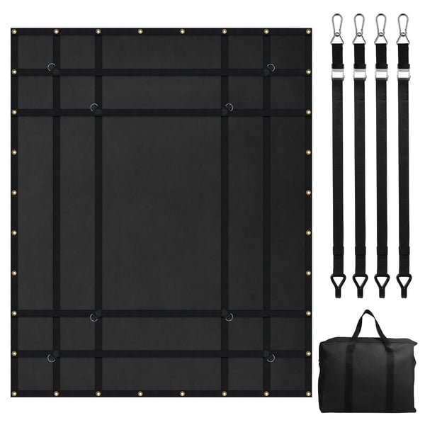 Lastnet, 183 x 145 cm, Sort, Kraftig opbevaring til lastbil