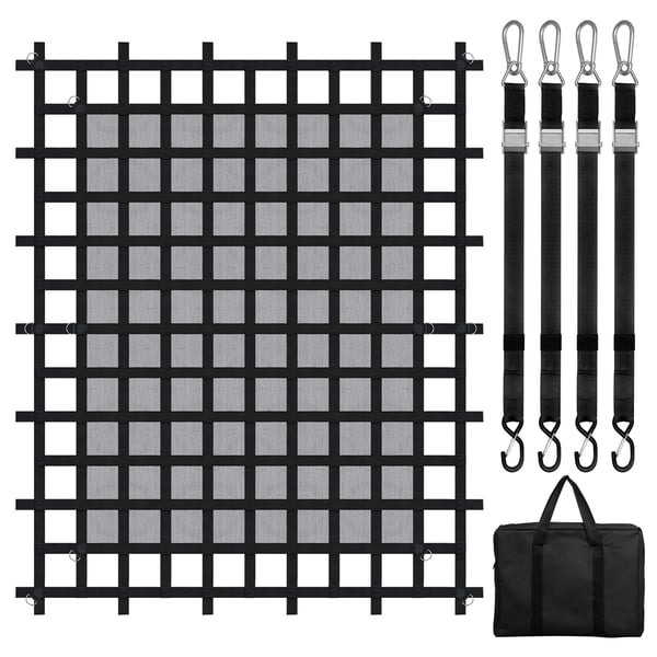 Lastnet, 244x206 cm, Kraftig, Polyester, Lastbilopbevaring