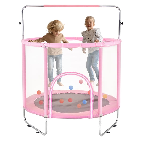 Lasten trampoliini 147x154-169 cm pinkki