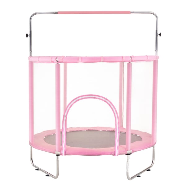 Børnetrampolin, 147x154-169 cm, pink