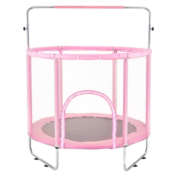 Børnetrampolin, 147x154-169 cm, pink
