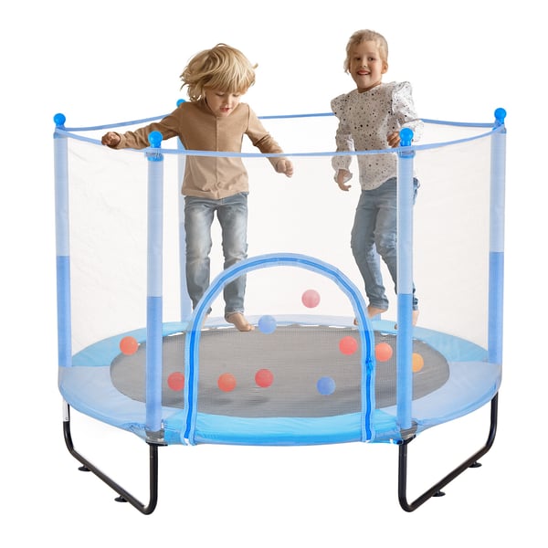 Barntrampolin, 154,5x121 cm, Blå, Stål