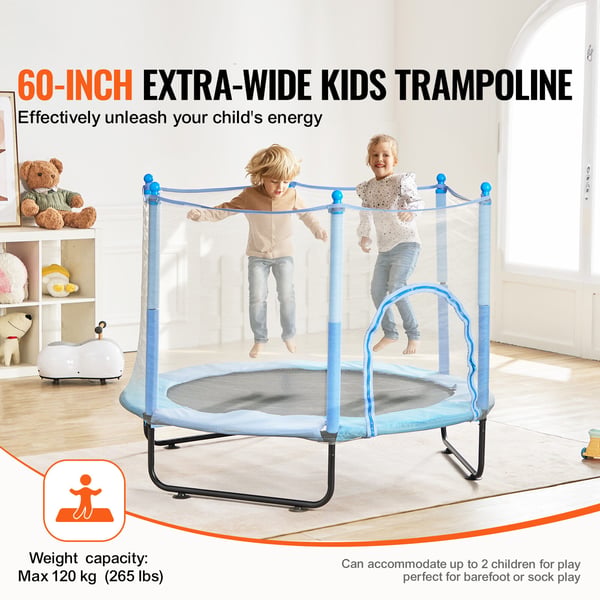 Barntrampolin, 154,5x121 cm, Blå, Stål