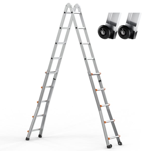 Teleskooppitikkaat, 149x20x51.5 cm, alumiini, taitettava Teleskooppitikkaat, 149x20x51.5 cm, alumiini, taitettava