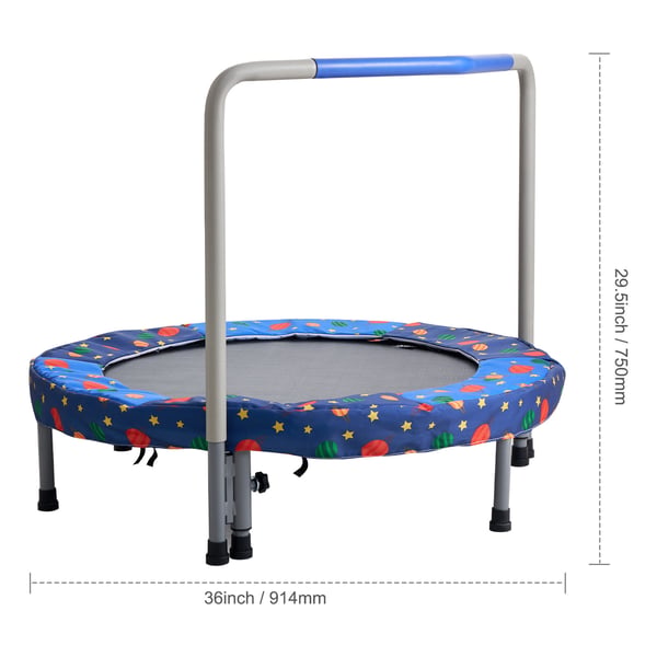 Trampolin, 95,5x75 cm, Blå, Sammenklappelig