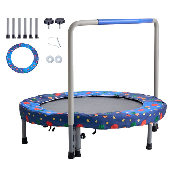Trampolin, 95,5x75 cm, Blå, Sammenklappelig