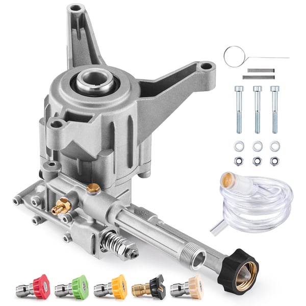 Højtryksrenserpumpe, 22mm aksel vertikal, 214 bar, 9,5 L/min, aluminium