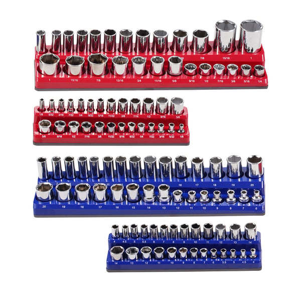 Hylsorganizerset, Magnetisk, 380x89x39 mm, Blå, Förvaring