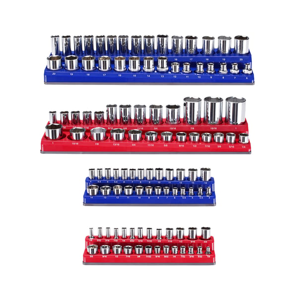 Hylsorganizerset, Magnetisk, 380x89x39 mm, Blå, Förvaring