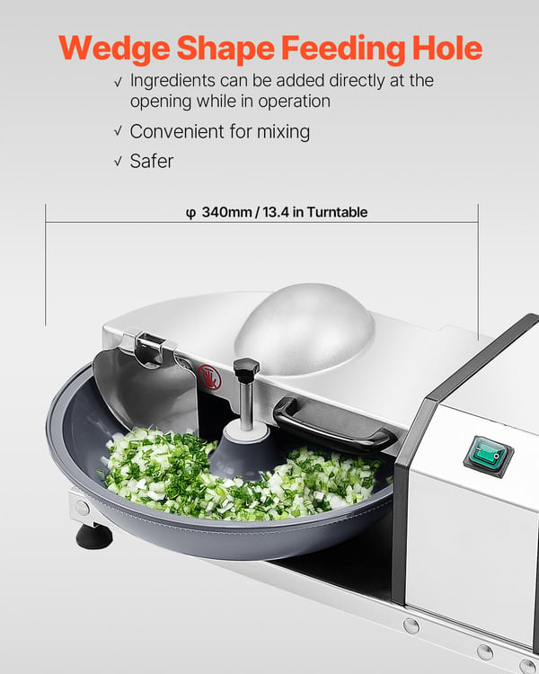 Foodprocessor, 59x40,5x25 cm, rustfrit stål