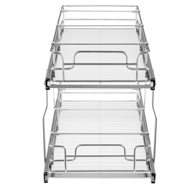 Utdragbar skåpsorganisatör, 34,3x53,3x38,1 cm, stål, förvaring