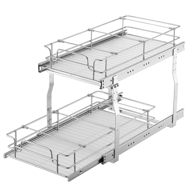 Utdragbar skåpsorganisatör, 34,3x53,3x38,1 cm, stål, förvaring