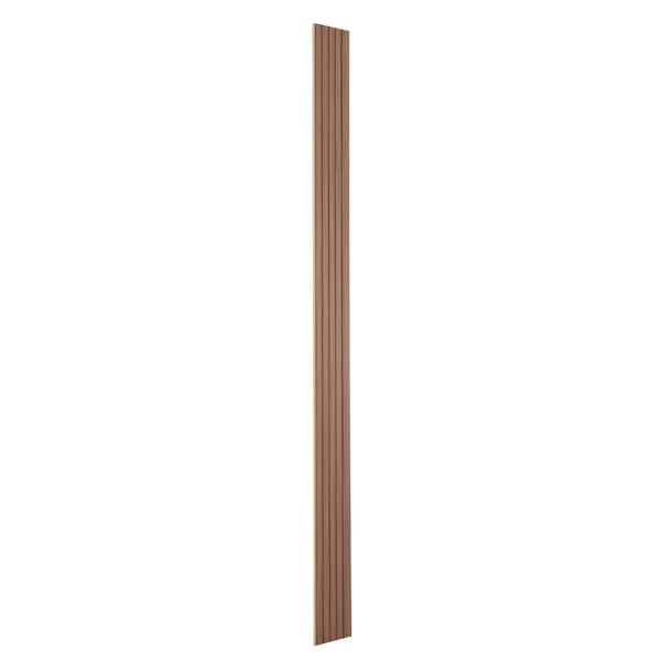 Akustiset seinäpaneelit, 8 kappaletta, 245x16.6x0.9 cm, harmaa tammi, WPC