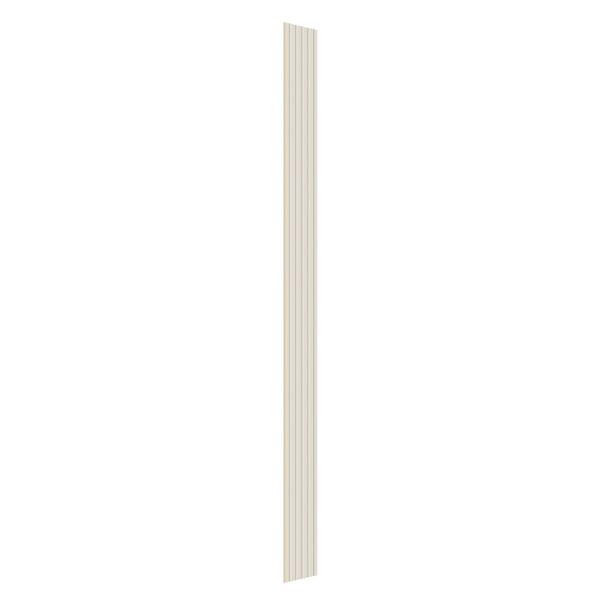 Akustiske vægpaneler, 8 stk., 245x16,6x0,9 cm, hvid, WPC-materiale