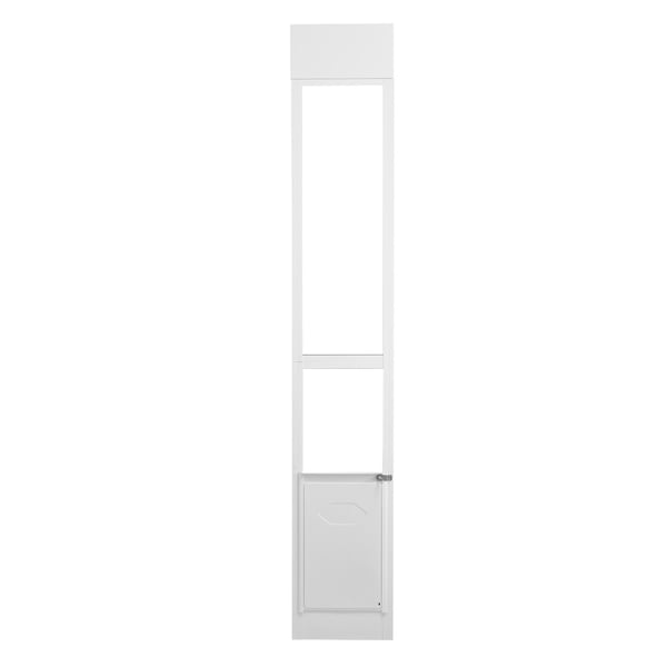Koiranovi, Säädettävä korkeus 192,7x204,9 cm, Alumiini karkaistu lasi, Lemmikkiovi
