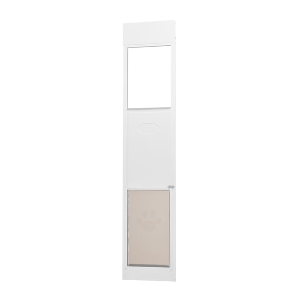 Hundedør, Justerbar højde 192,7x204,9 cm, Aluminium hærdet glas, Store kæledyr