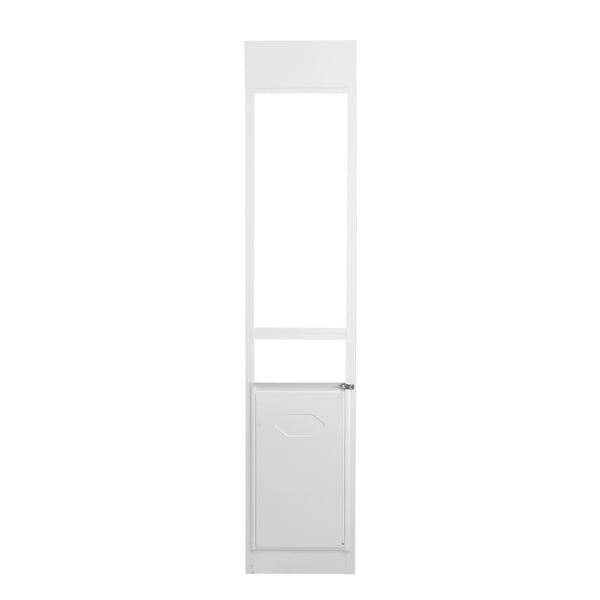 Hundedør, Justerbar højde 192,7x204,9 cm, Aluminium hærdet glas, Store kæledyr