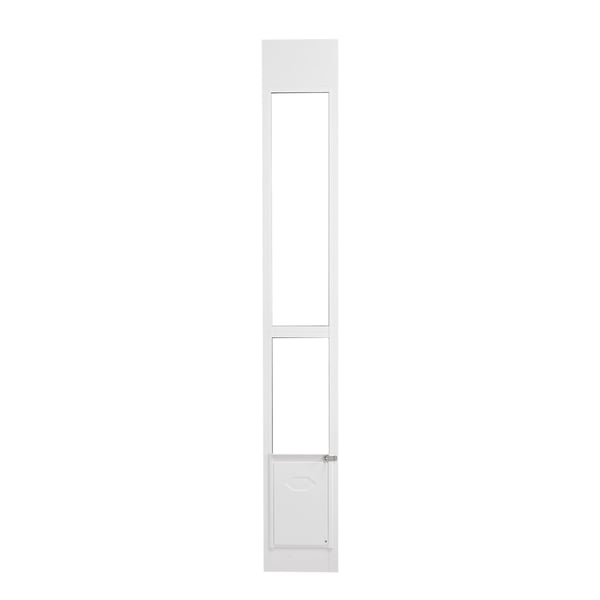 Koiran ovi, säädettävä korkeus 192,7x204,9 cm, alumiini karkaistu lasi, lemmikkiovi