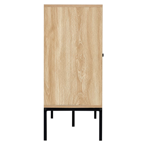 Opbevaringsskab, 150x36x80 cm, Natur, Rattan, Opbevaring