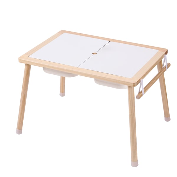 Sensoriskt bord, 81,5x60x50,5 cm, Naturträ, Förvaring