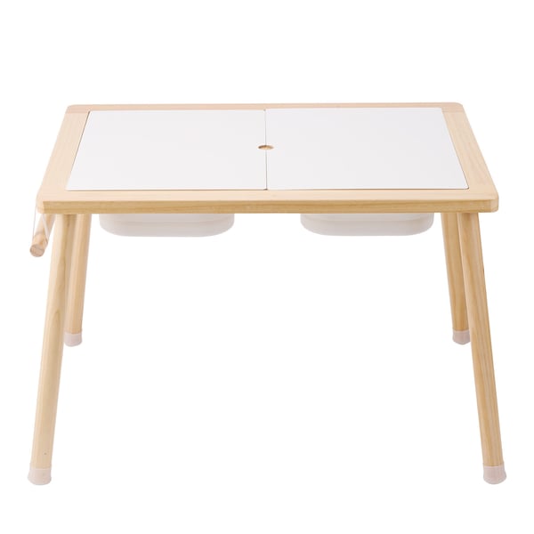 Sensoriskt bord, 81,5x60x50,5 cm, Naturträ, Förvaring