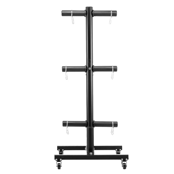 Vægtskiveholder, 60x60x135 cm, Sort, Metalopbevaring