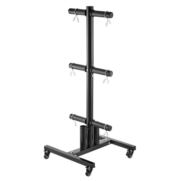 Vægtskiveholder, 60x60x135 cm, Sort, Metalopbevaring
