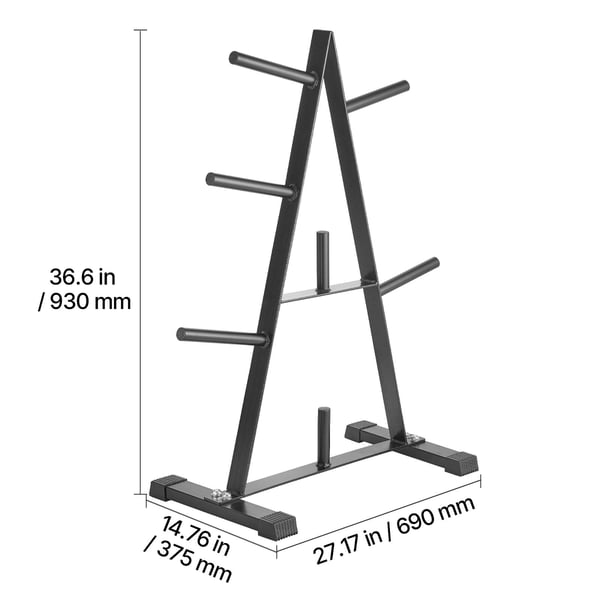Vægtskiveholder, 69x37.5x93 cm, Sort, Metalopbevaring