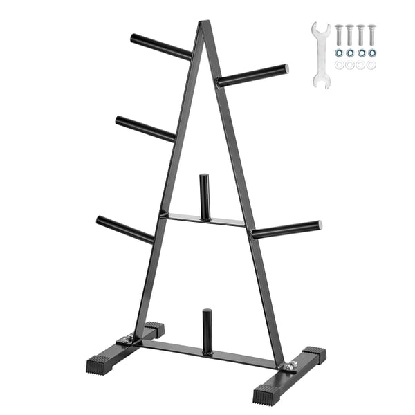 Vægtskiveholder, 69x37.5x93 cm, Sort, Metalopbevaring