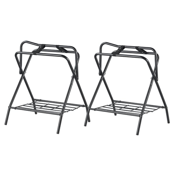Satulateline, 71.1x48.3x95.3 cm, musta, teräs, taitettava säilytys