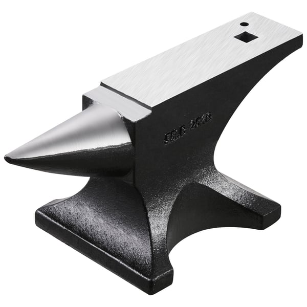 Ambolt, enkelt horn støbt stål, 40,3x8,1 cm, metalbearbejdningsværktøj