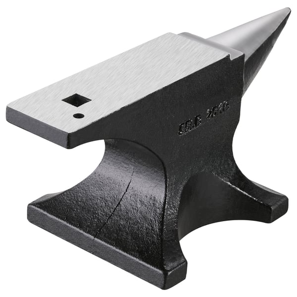 Ambolt, enkelt horn støbt stål, 40,3x8,1 cm, metalbearbejdningsværktøj