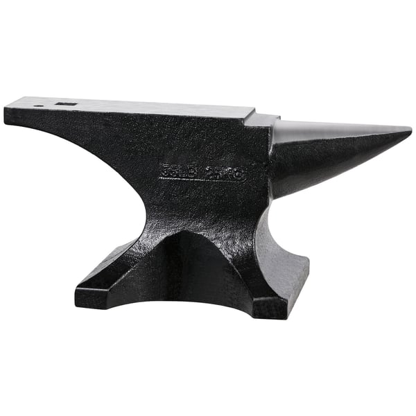 Ambolt, enkelt horn støbt stål, 40,3x8,1 cm, metalbearbejdningsværktøj