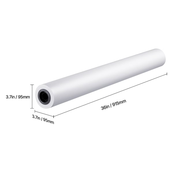 Plotterpappersrullar 91,4x4570 cm Vit, 4 rullar, Trämassa