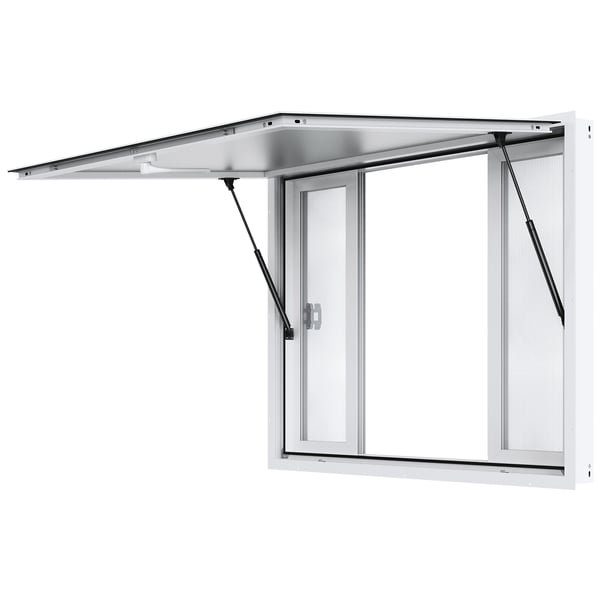 Concessionsvindue, 122x91.5 cm, aluminiumlegering, madvogn servicevindue