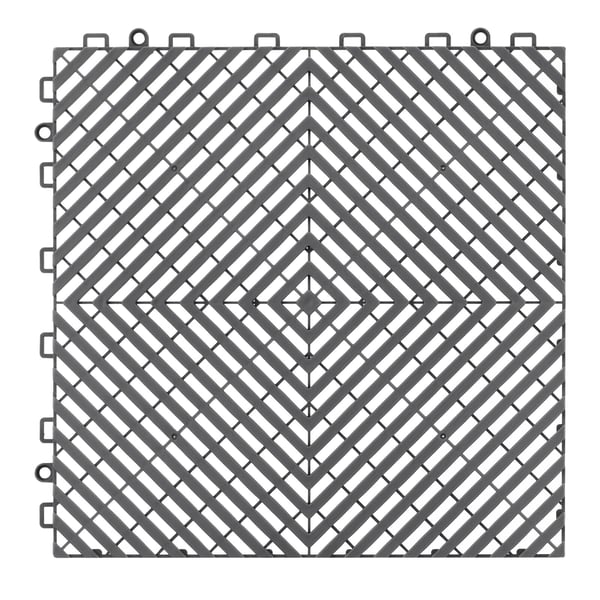 Afløbsgulvmåtte, 31x31x1,5 cm, grå, PP-materiale
