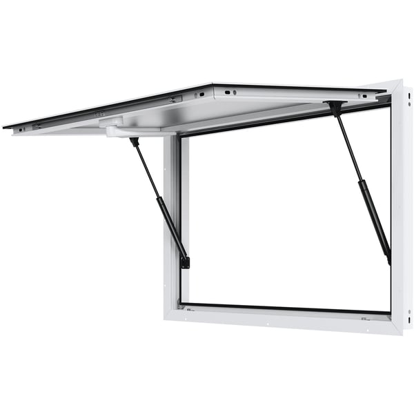 Concession vindue, 91.5x61 cm, aluminiumlegering, serveringsvindue