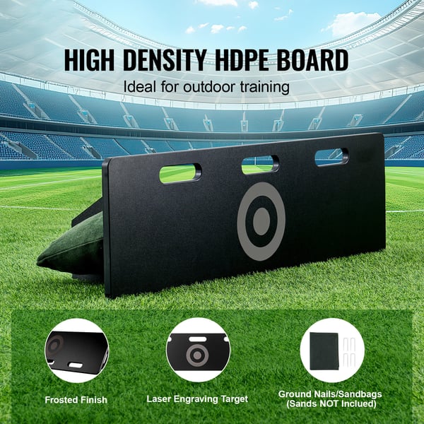 Fodbold Rebounder Board, 101.6x30.5 cm, HDPE, Justerbar, Træningsudstyr