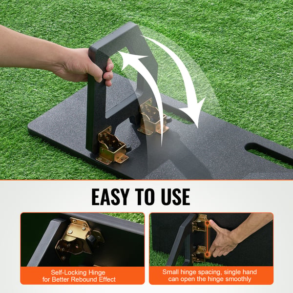Fodbold Rebounder Board, 101.6x30.5 cm, HDPE, Justerbar, Træningsudstyr