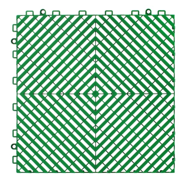 Afløbsgulvmåtte, Sammenkoblingsbar Modulær Polstring, 31x31x1,5 cm, Grøn, PP Materiale