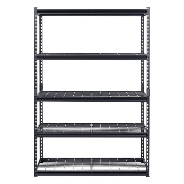 Opbevaringshylder, 61x122x183 cm, Sort, Metal
