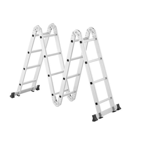 Taitettava tikas, 7-in-1 teleskooppinen jatkettava, 156x61x221 cm, säädettävä, alumiini