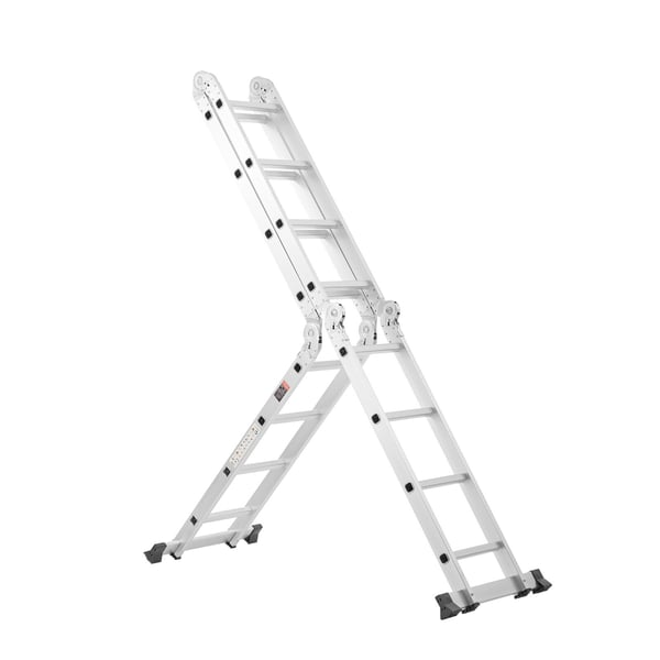 Taitettava tikas, 7-in-1 teleskooppinen jatkettava, 156x61x221 cm, säädettävä, alumiini